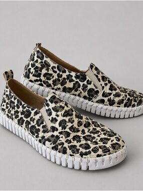 Ilse Jacobsen Tulip Leopard Print Slip-On Sneakers